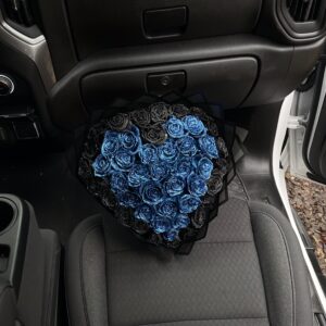 Midnight Elegance  Blue & Black Glitter Roses